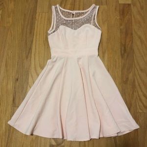 Pink skater dress flare XS